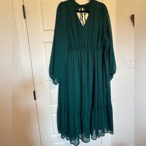 Torrid Multicolored Ruffled Tiered Sundress with Bishop Sleeves